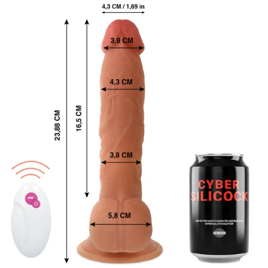 Dildo Master Ben, Cu Telecomandă, Bej