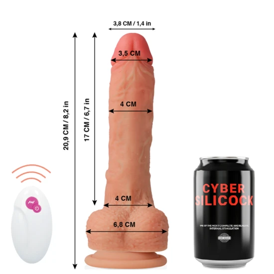 Vibrator Master Huck, Cu Telecomandă, Bej