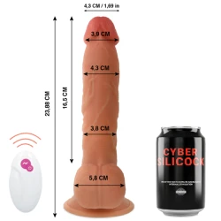 Vibrator Cu Telecomandă, Realist, Bej