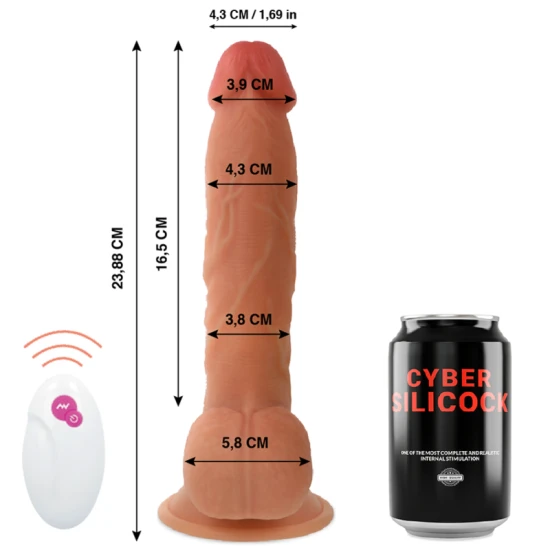 Vibrator Cu Telecomandă, Realist, Bej
