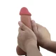 DILDO REALIST CU PIELE GLISANTĂ, Culoare Maro, 23.4 CM