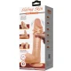 DILDO REALIST CU PIELE GLISANTĂ, Culoare Flesh, 24 cm