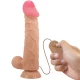 DILDO REALIST CU PIELE GLISANTĂ, Culoare Flesh, 24 cm