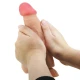 Dildo realist cu piele glisantă, Roz, 21.8 cm