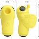 Vibrator și suctor deget din ABS silicon, galben