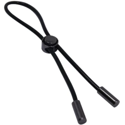Inel Penis Cord - Stimulare Testicule, Negru, Mărime Ajustabilă