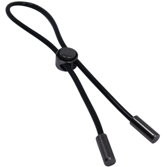 Inel Penis Cord - Stimulare Testicule, Negru, Mărime Ajustabilă