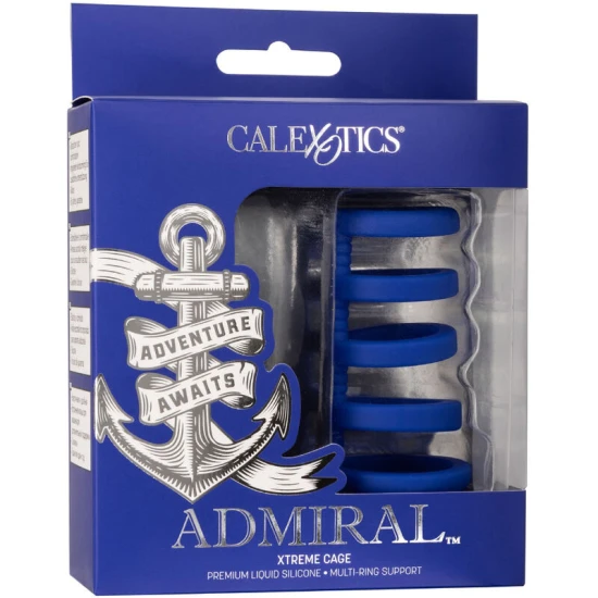 Inel Penis Admiral Xtreme - Îmbunătățire, Albastru, Mărime Unică.