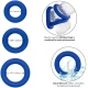Set inele penis Admiral din silicon, albastru, Universal