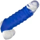HUSĂ PENTRU PENIS CU MĂRGELE, Silicon lichid, Albastru