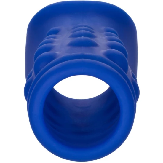 HUSĂ PENTRU PENIS CU MĂRGELE, Silicon lichid, Albastru
