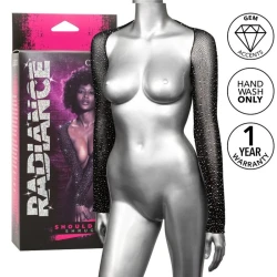 Ham Radiance Shoulder Shrug - Stretch Mesh, Negru, Mărime Unică