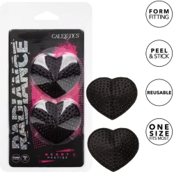 Acoperitor pentru sfârcuri în formă de inimă, Radiance Heart, Negru