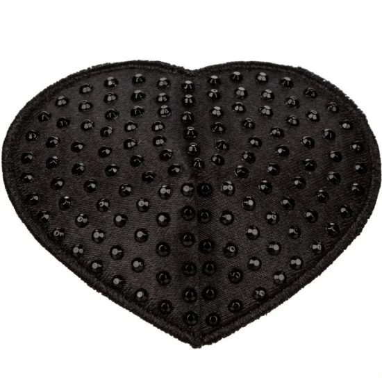 Acoperitor pentru sfârcuri în formă de inimă, Radiance Heart, Negru