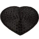 Acoperitor pentru sfârcuri în formă de inimă, Radiance Heart, Negru
