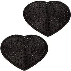 Acoperitor pentru sfârcuri în formă de inimă, Radiance Heart, Negru