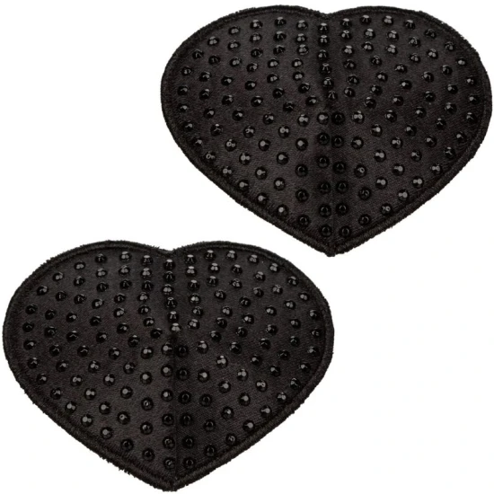 Acoperitor pentru sfârcuri în formă de inimă, Radiance Heart, Negru