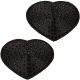 Acoperitor pentru sfârcuri în formă de inimă, Radiance Heart, Negru