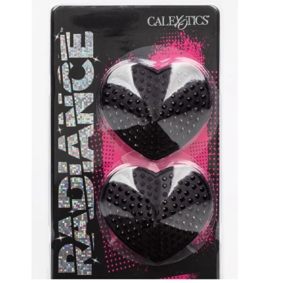 Acoperitor pentru sfârcuri în formă de inimă, Radiance Heart, Negru
