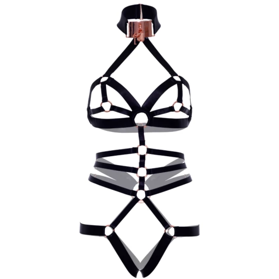 LEG AVENUE - Ham elastic tip body cu decupaj la zona inghinală, Roz