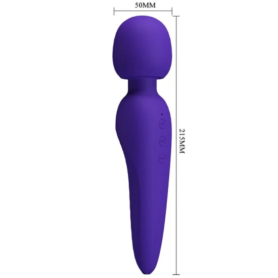 Stimulator Meredith - 12 moduri de vibrație, Violet, Mărime medie.