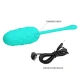 Vibrator Ou, Vibrant, textură marină, reîncărcabil, Verde aqua