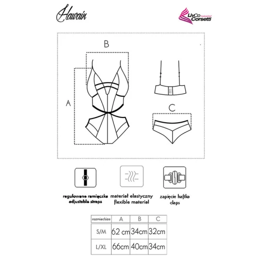 Body sexy Hawain - Negru
