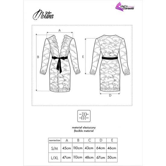Halat MOSTINA LC 90641 - Transparent, Negru, Mărime Unică