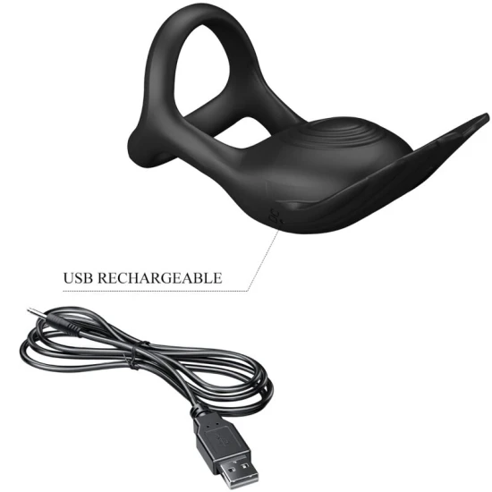 Inel vibrator pentru penis, Negru