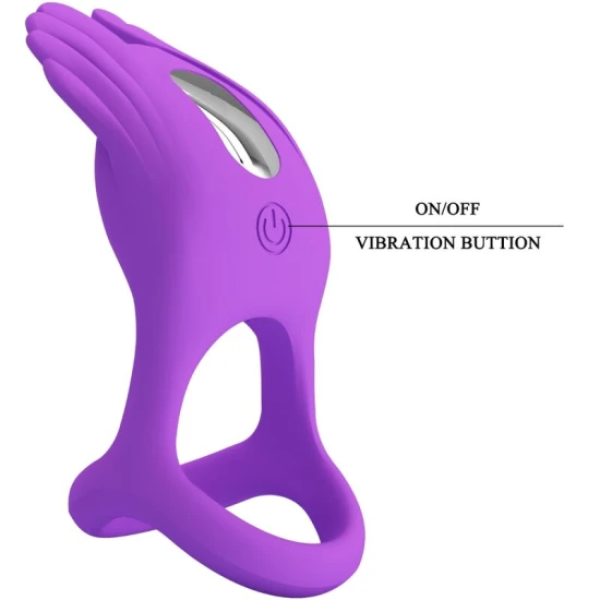 Inel Vibrator Penian din Silicon, Mov