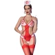 Body sexy CR 4631 - Decupat, Roșu, S/M