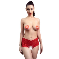 Chiloți CR 4641 - Crotchless, Roșu, L/XL