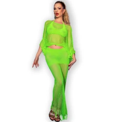 Top & Fustă - CR 4666, Verde, S/M