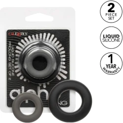 Inel Penis Alpha Prolong - Set de 2, Gri, Mărime Unică.