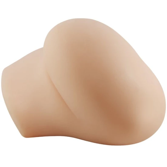 Vibrator Luna - Vagin și Anus Realist, Negru, Mărime Unică