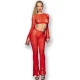 Set CR 4648 - Top & Pantaloni, Roșu, S/L