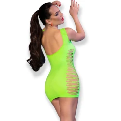 CR 4618 Rochie Mini Fără Cusături, Verde S/M