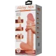 DILDO REALIST CU PIELE GLISANTĂ, Culoare Maro, 26 CM