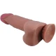 DILDO REALIST CU PIELE GLISANTĂ, CULOARE PIELE , 21,8 CM