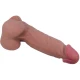 DILDO REALIST CU PIELE GLISANTĂ, CULOARE PIELE , 21,8 CM
