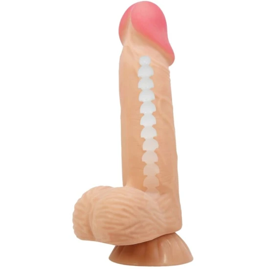 Dildo Realistic - Cu Ventuză, Alb, 20.6 CM