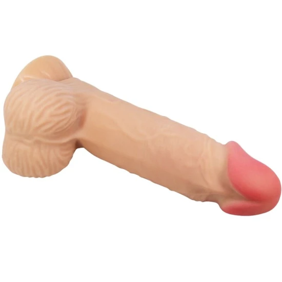 Dildo Realistic - Cu Ventuză, Alb, 20.6 CM