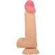 Dildo Realistic - Cu Ventuză, Alb, 20.6 CM