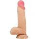 Dildo Realistic - Cu Ventuză, Alb, 20.6 CM