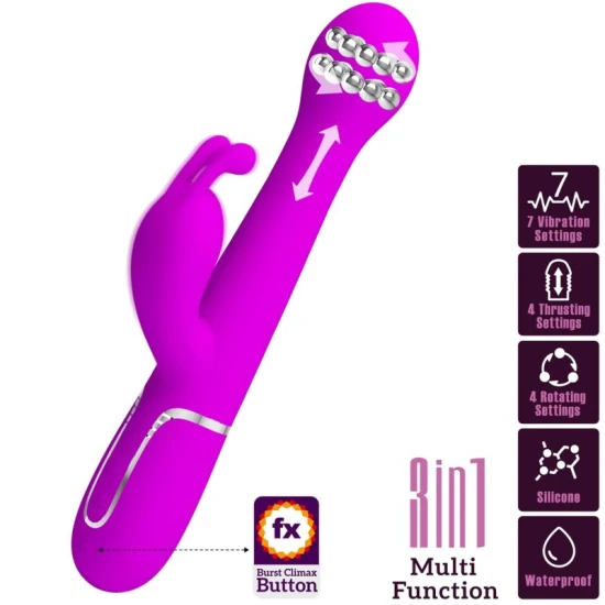 VIBRATOR RABBIT 3 ÎN 1 MULTIFUNCȚIONAL, Violet