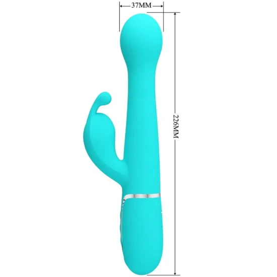 Vibrator Dejon Rabbit 3 In 1 Multifuncțional, 3 în 1, multifuncțional, Verde