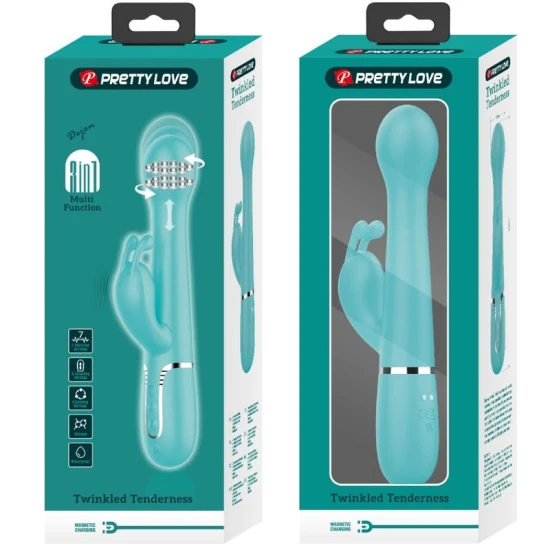 Vibrator Dejon Rabbit 3 In 1 Multifuncțional, 3 în 1, multifuncțional, Verde
