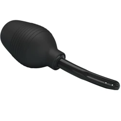 Duș anal din cauciuc, negru, USB reîncărcabil