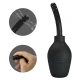 Duș anal din cauciuc, negru, USB reîncărcabil