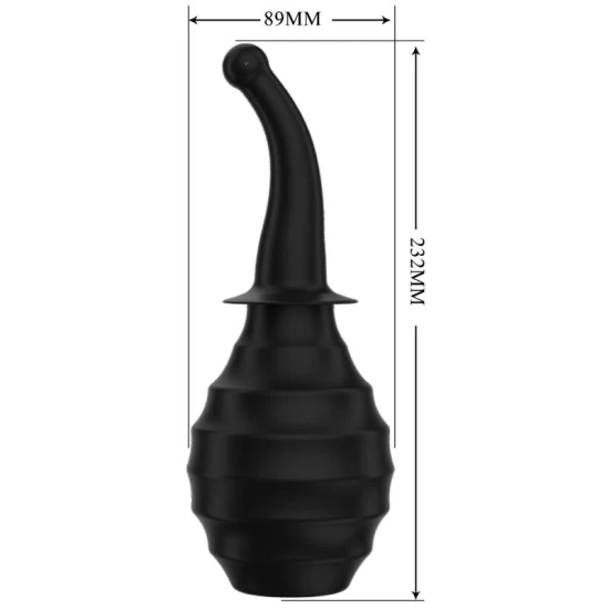 Douche Anal BLKM6 Super Power - Capacitate mare, Negru, Mărime standard.